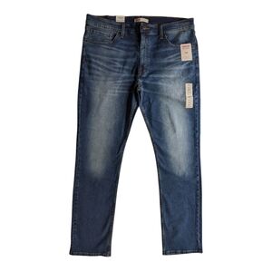 NWT 38x32 Slim Levi Strauss Signature Denim Blue Jeans Medium Wash FLEX Men's